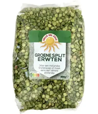 Valle del Sol GROENE SPLIT ERWTEN VDS 900G PER PAK