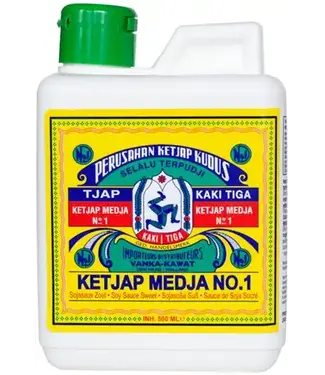 Flower Brand KETJAP KAKA TIGA MEDJA NO.1 (klein) 500ML PER FLES