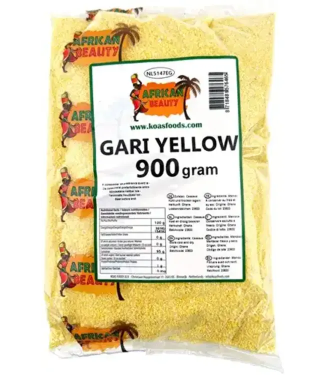 GARI YELLOW african beauty 900G PER PAK