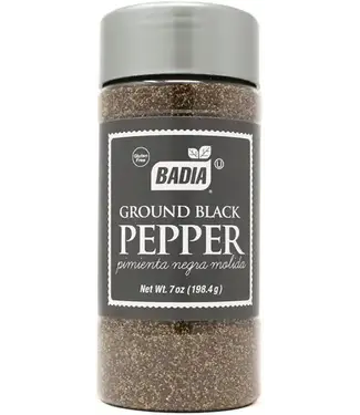 Badia BADIA BLACK PEPPER GROUND 7OZ PER STUK