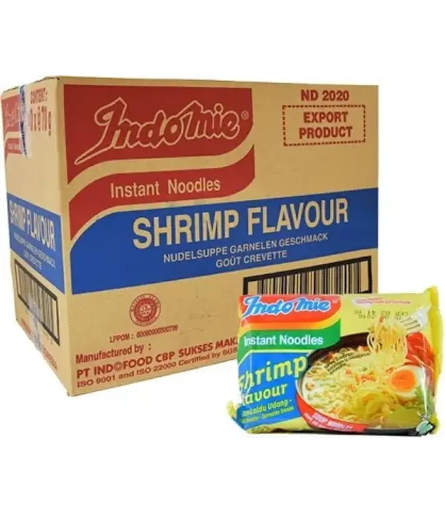 INDOMIE  INSTANT SHRIMP FLAVOUR (40X70GR) PER DOOS