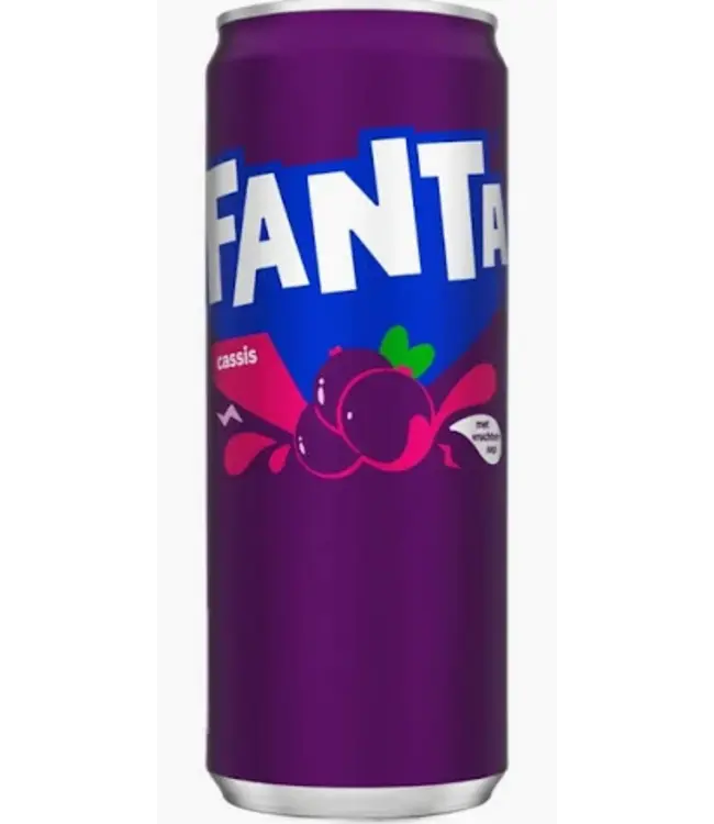 Frisdrank Fanta Cassis blikje 0.33l