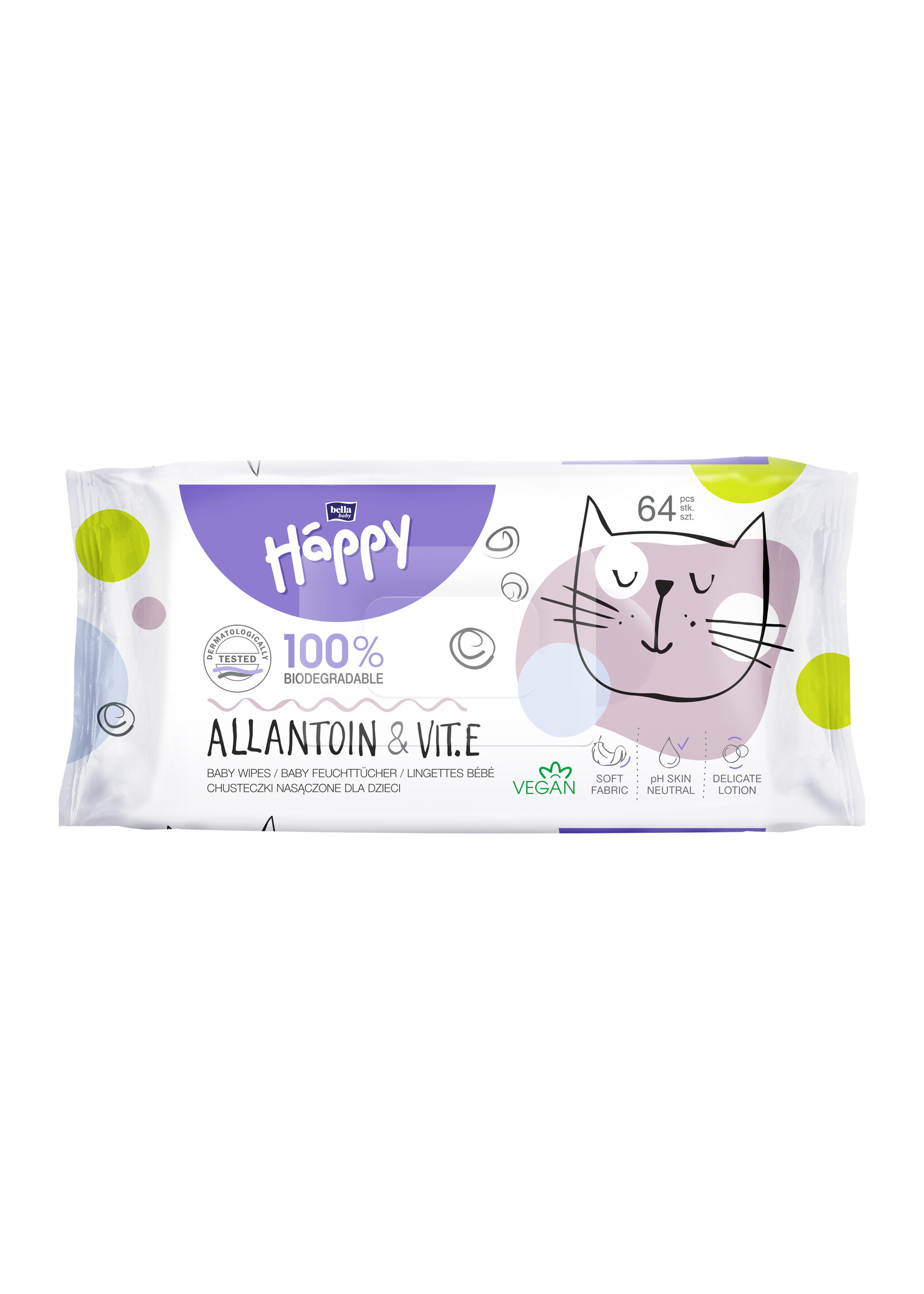 BELLA BABY HAPPY VOCHTIGE DOEKJES VIT. E & ALLANTOIN