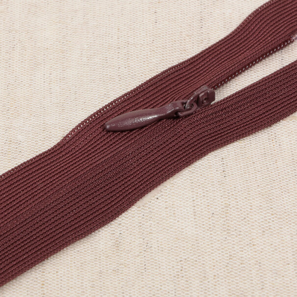 Blinde rits - donker bordeaux 864