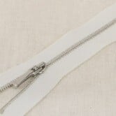 Fijne metalen rits - wit zilver 501