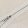 Fijne metalen rits - wit zilver 501