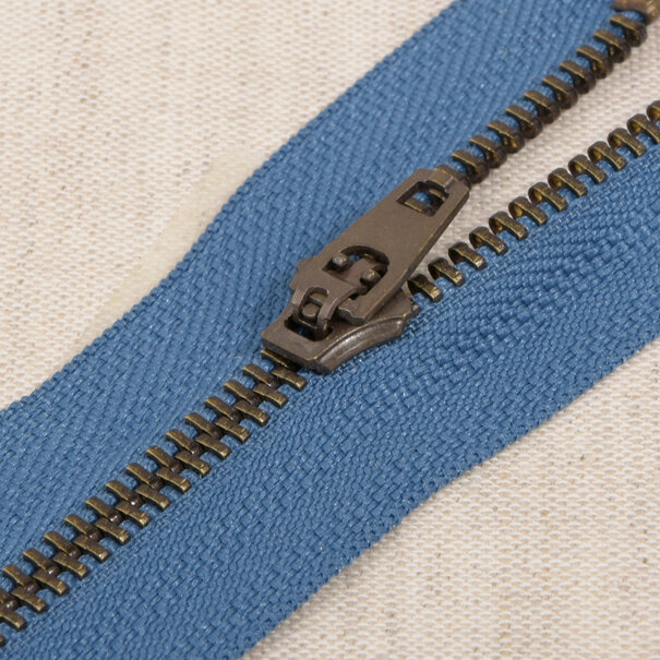 Metalen rits - mineraalblauw 839