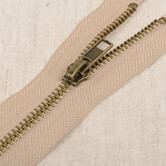 Metalen rits deelbaar - beige 573