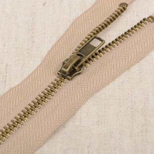 Metalen rits deelbaar - beige 573