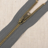 Metalen rits deelbaar - donkergrijs 578