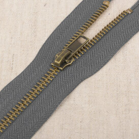 Metalen rits deelbaar - donkergrijs 578