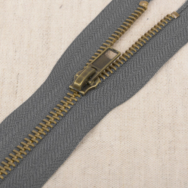 Metalen rits deelbaar - donkergrijs 578