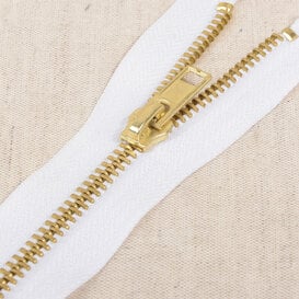 Metalen rits deelbaar - wit 501