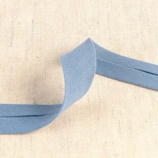 Biais double gauze - lavendelblauw 21