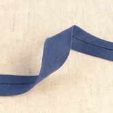 Biais double gauze - marineblauw 23