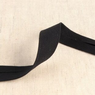 Biais double gauze - zwart 14