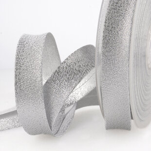 Biais metallic - zilver 2