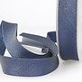 Biais metallic - marineblauw 23