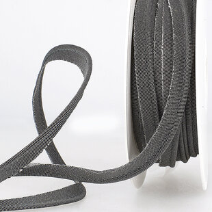 Paspel metallic - zwart 14