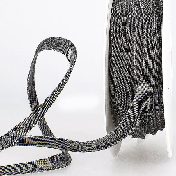 Paspel metallic - zwart 14