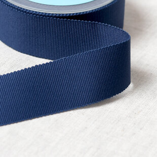 Ribslint katoen - marineblauw 23