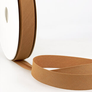 Biais katoen - donker beige 43