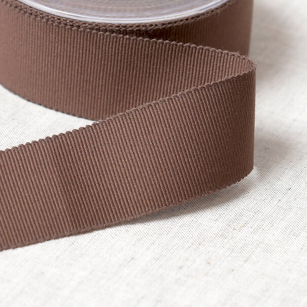 Ribslint katoen - donkerbruin 56