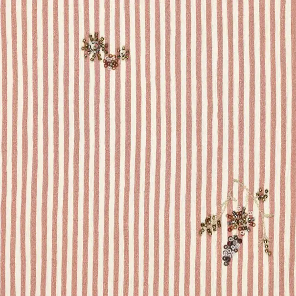Crinkle stripe embroidery - roze