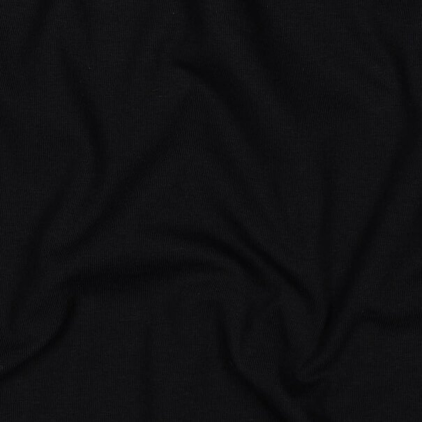 Katoentricot - zwart