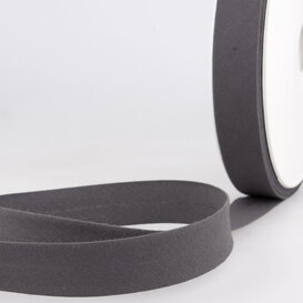 Biais breed - donkergrijs 133