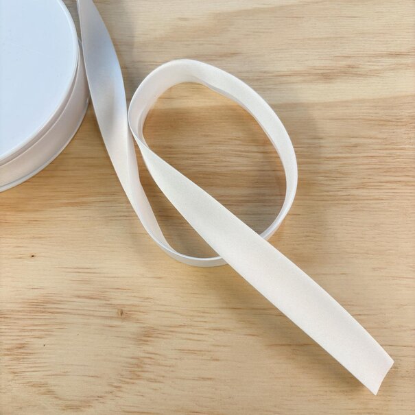 Biais satijn - wit 1