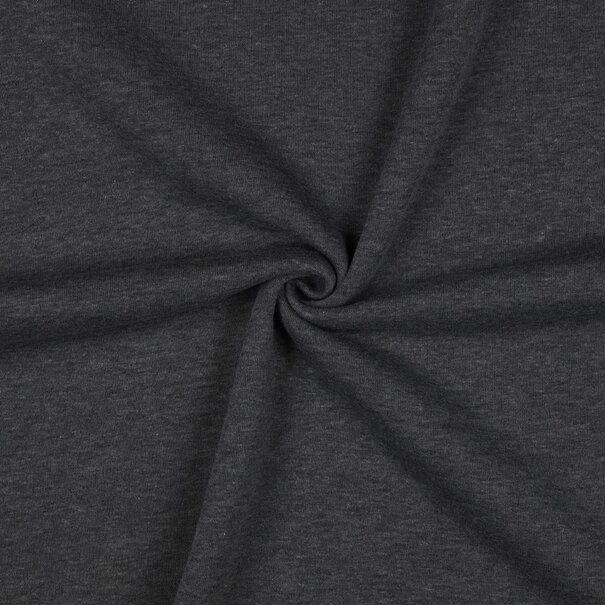 Sweaterstof - donkergrijs melange 55