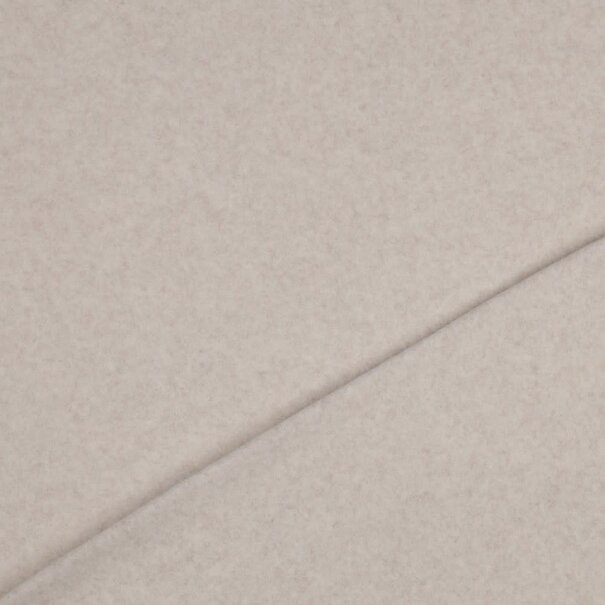 Katoen fleece GOTS - beige melange
