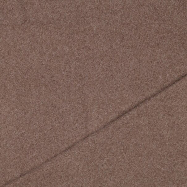 Katoen fleece GOTS - mokka melange