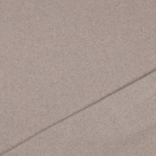 Katoen fleece GOTS - taupe melange