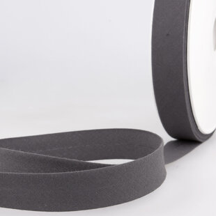 Biais katoen - donkergrijs 133