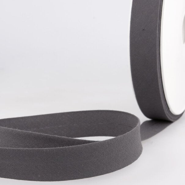 Biais katoen - donkergrijs 133