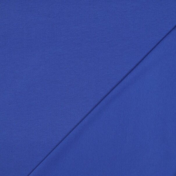 Katoentricot - kobalt