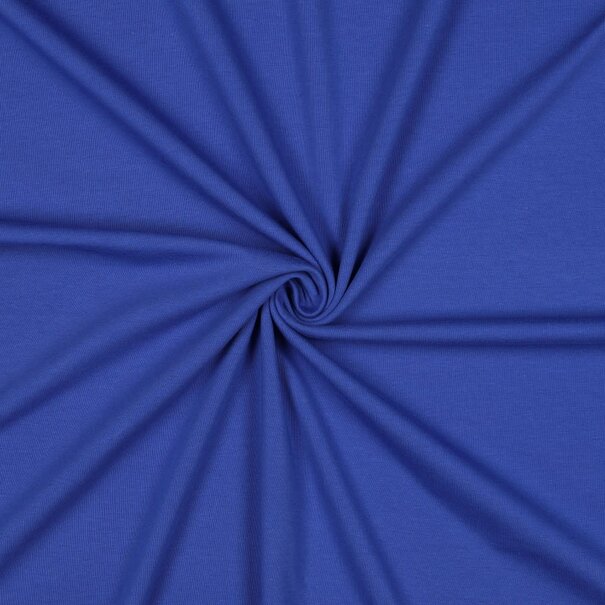 Katoentricot - kobalt