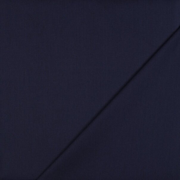 Popeline - marineblauw