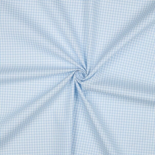 Vichy katoen - lichtblauw