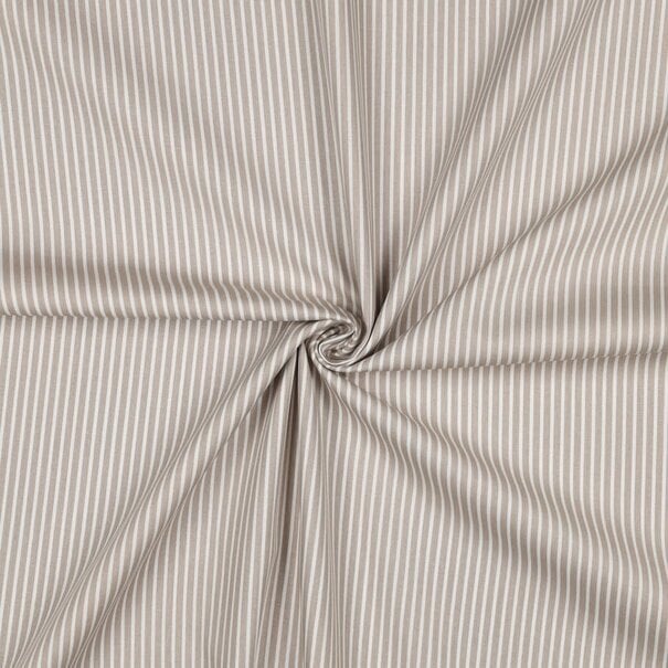 Streep katoen - beige