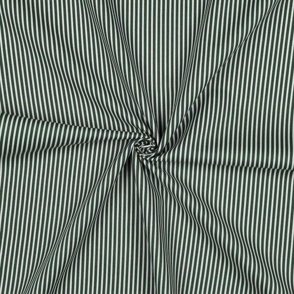 Streep katoen - donkergroen