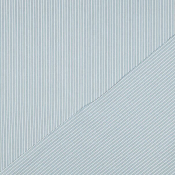 Streep katoen - lichtblauw