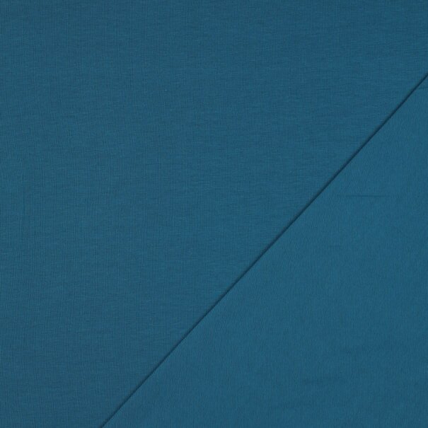 Katoentricot - petrol