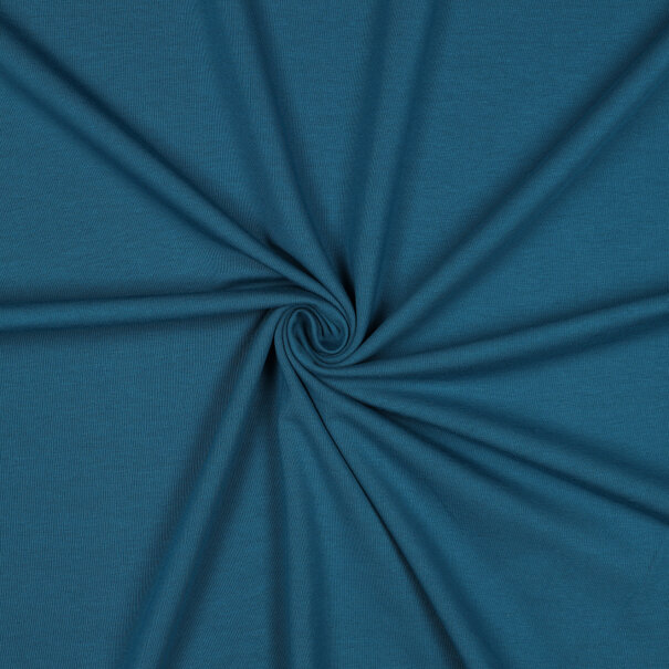 Katoentricot - petrol