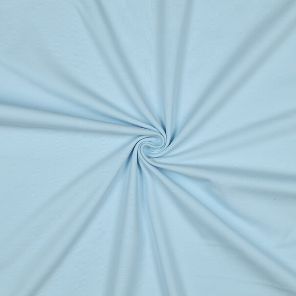 Katoentricot - lichtblauw