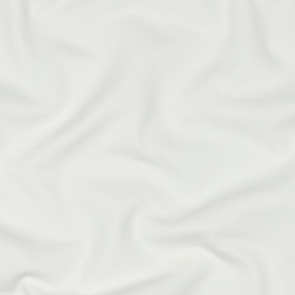 Katoentricot - gebroken wit