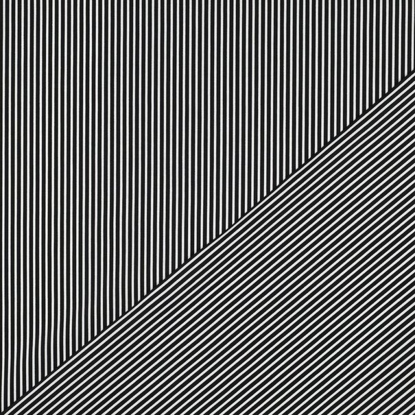 Streep katoen - zwart