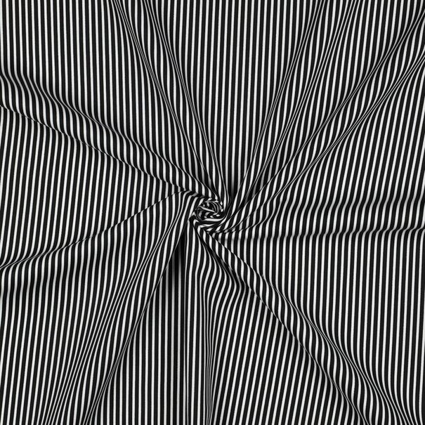 Streep katoen - zwart